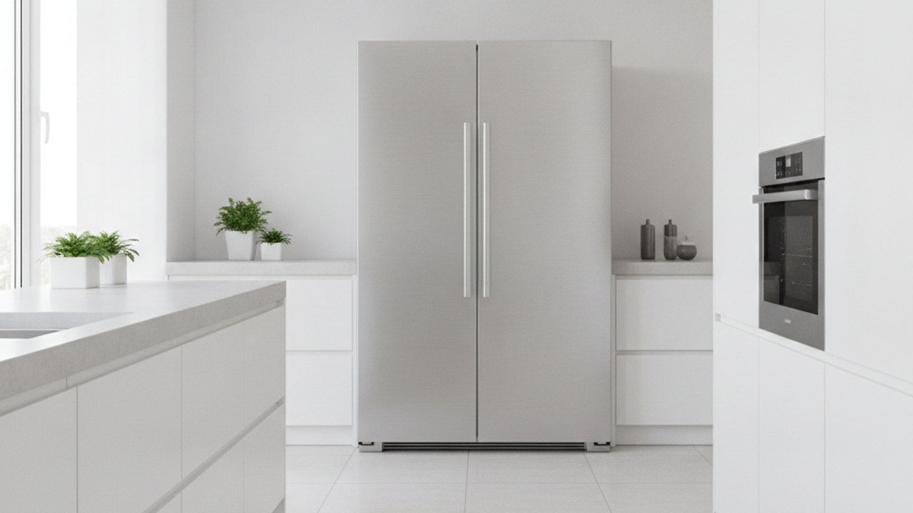 Large American style fridge freezer in a modern kitchen