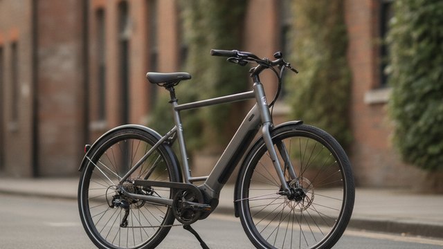Electric bike parked on a British city street