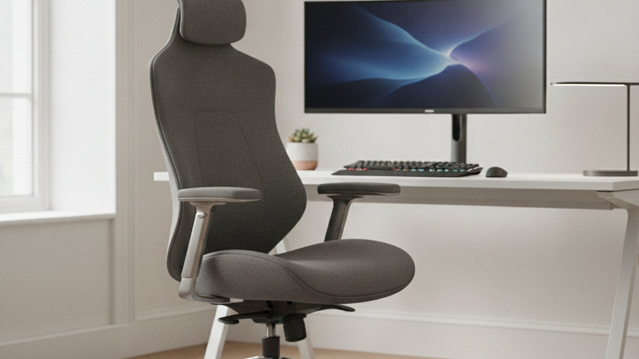 Gaming chair at a desk setup in a UK home office